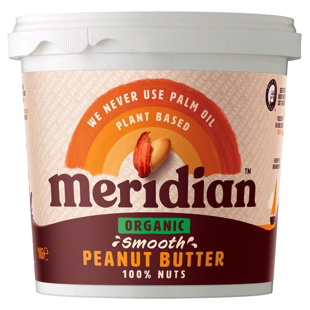 Meridian Organic Smooth Peanut Butter 100% Nuts, 1000g