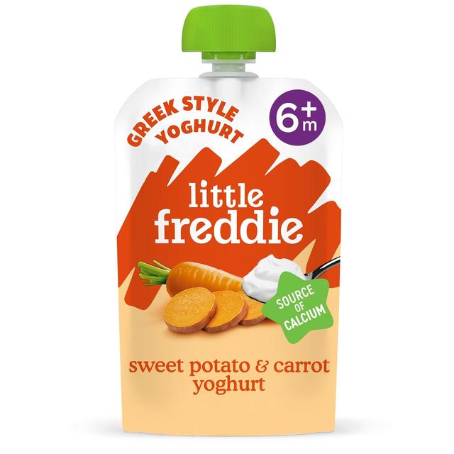 Little Freddie Organic Sweet Potato & Carrot Yoghurt Pouch, 6 Mths+, 100g