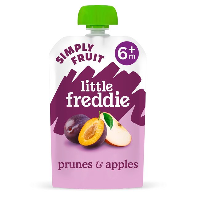 Little Freddie Prunes & Apples Organic Pouch, 6 Mths+, 100g