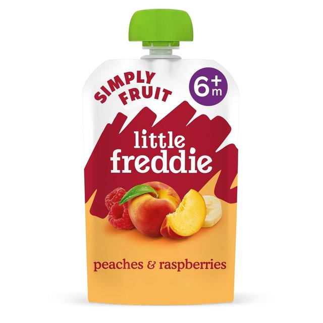 Little Freddie Peaches & Raspberries Pouch, 6 Mths+, 100g