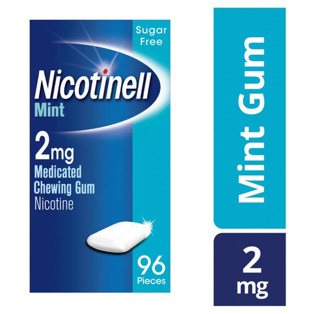 Nicotinell Nicotine Gum Stop Smoking Aid Mint Flavour 2mg 96 Pieces