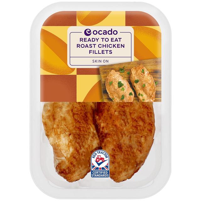 Ocado British Roast Chicken Fillets Skin On, 220g