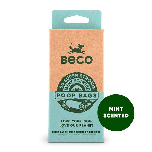 Beco Dog Poop Bags, Mint Scented, 60 per Pack