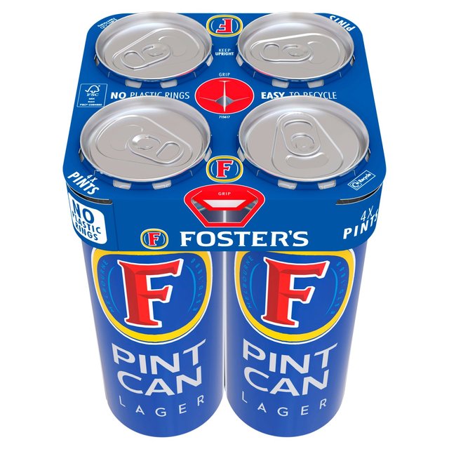 Foster’s Lager Beer Cans, 4 x 568ml