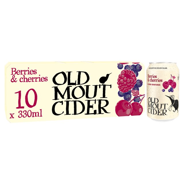 Old Mout Berries & Cherries Cider Cans, 10 x 330ml