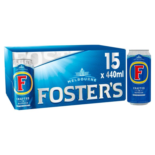 Foster’s Lager Beer Cans, 15 x 440ml