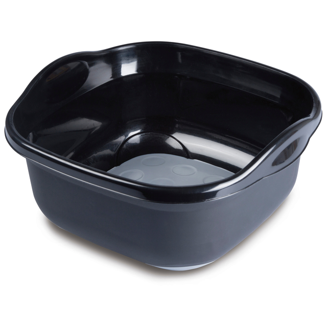 Addis Premium Soft Touch Washing Up Bowl, Black/Grey, 32x15.5cm