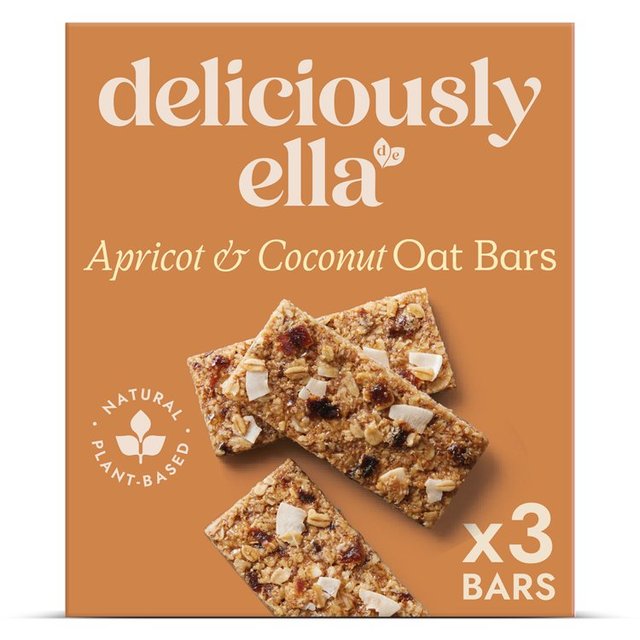 Deliciously Ella Apricot & Coconut Oat Bar Multipack, 3 x 50g