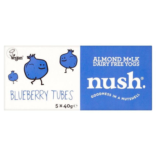 Nush Kids Blueberry Almond Milk Tubes, 5 x 40g