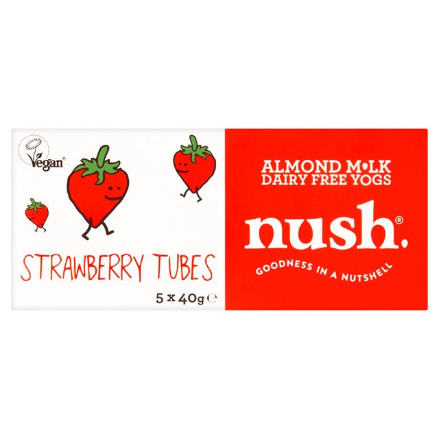 Nush Kids Strawberry Almond Tubes, 5 x 40g