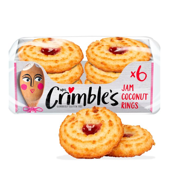 Mrs Crimble’s Gluten Free Jam Coconut Rings, 240g