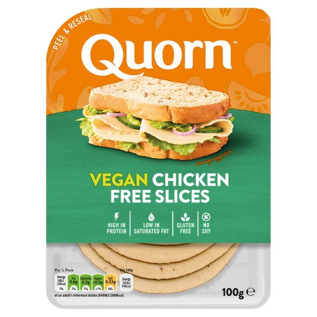 Quorn Vegan Chicken Free Slices, 100g