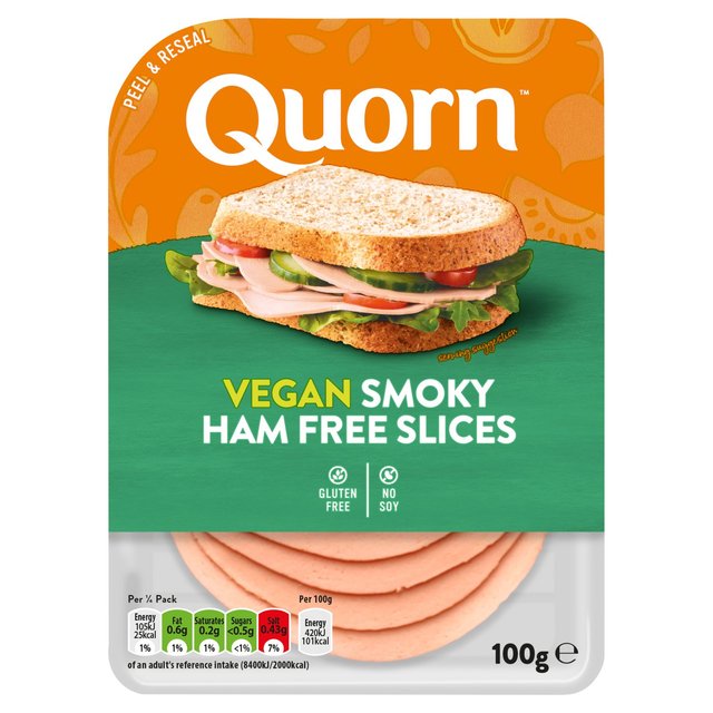 Quorn Vegan Smoky Ham Free Slices, 100g
