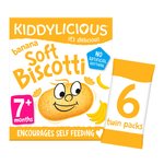 Kiddylicious Banana Soft Biscotti, 7 mths+ Multipack