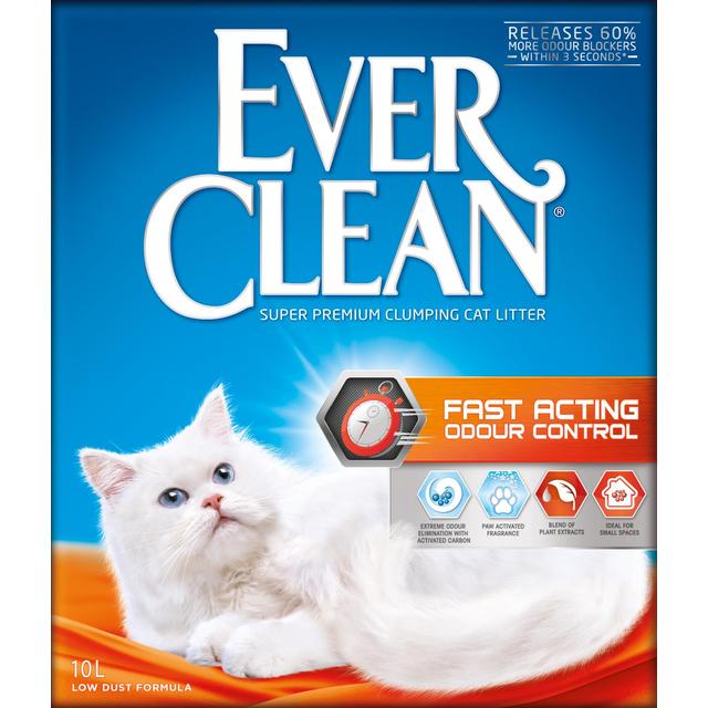 Ever Clean Fast Acting Odour Control Clumping Cat Litter, 10L