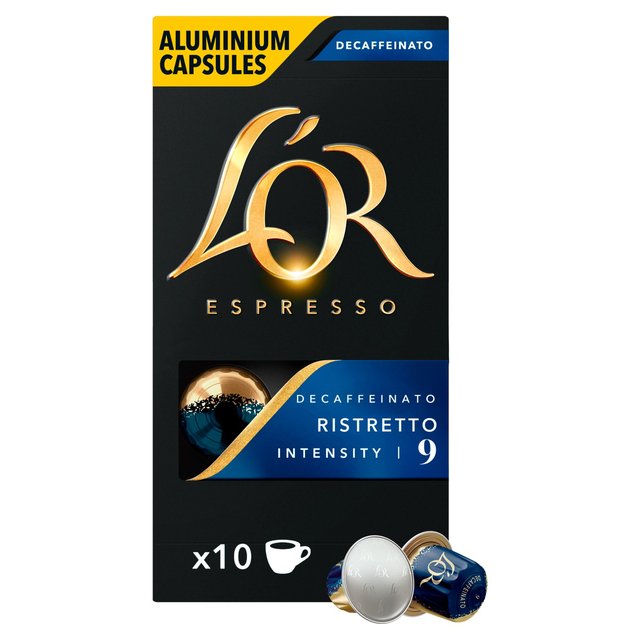L’OR Ristretto Decaf Coffee Pods x10 Intensity 9, 10 Per Pack