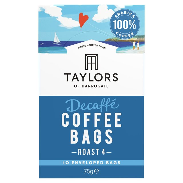 Taylors Of Harrogate Decaffe Coffee Bags, 10 Per Pack