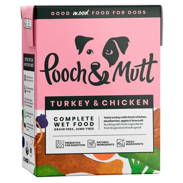 Pooch & Mutt Turkey & Chicken Wet Dog Food, 375g