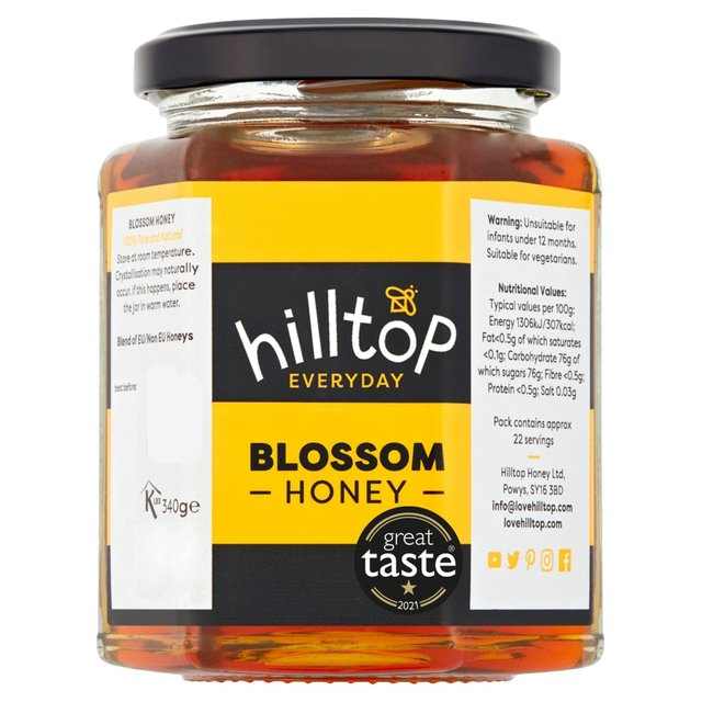 Hilltop Honey, Blossom Honey, 340g