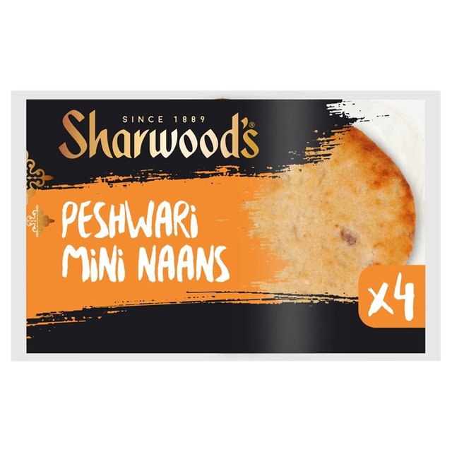 Sharwood’s Naans Mini Peshwari, 4 Per Pack