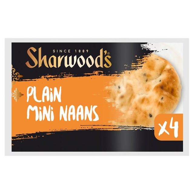 Sharwood’s Naan Mini Plain, 4 Per Pack