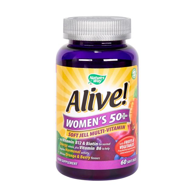 Alive! Women’s 50+ Soft Jell Multivitamin, 60 Per Pack