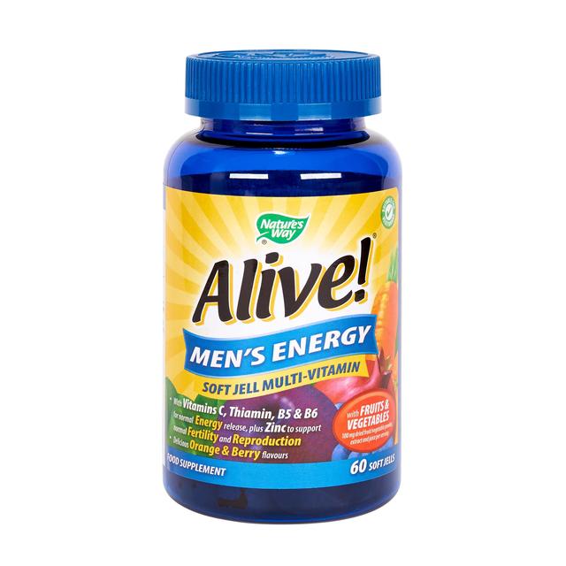 Alive! Men’s Energy Soft Jell Multivitamin, 60 Per Pack