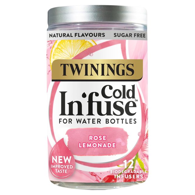 Twinings Cold In’fuse Rose Lemonade Infusers, 12 Per Pack