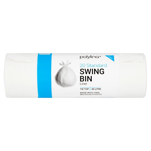 Polylina 20 Tie Top Standard Swing Bin Liner 45L