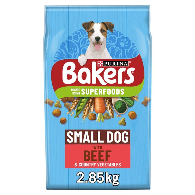 Bakers Small Dog Food Beef & Veg, 2.85kg