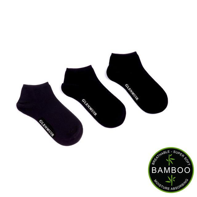 Glenmuir Womens Bamboo Trainer Socks, Size Black, 4-8, 4-8, Size 4-8