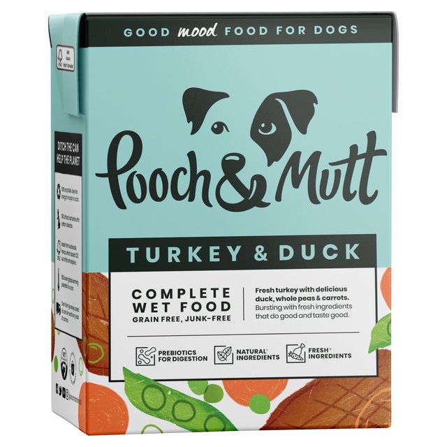 Pooch & Mutt Turkey & Duck Wet Dog Food, 375g