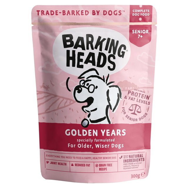 Barking Heads Golden Years Senior Wet Dog Food Pouch, 300g