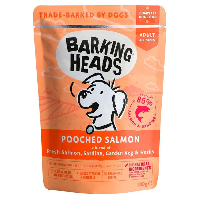Barking Heads Pooched Salmon Wet Dog Food Pouch, 300g