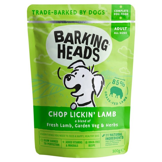 Barking Heads Chop Lickin’ Lamb Wet Dog Food Pouch, 300g