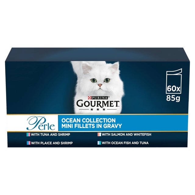 Gourmet Perle Cat Food Ocean Collection, 60 x 85g