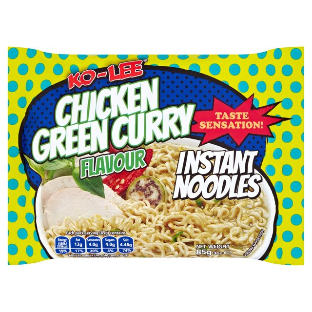 Ko-Lee Taste Sensation Instant Noodles Chicken Green Curry Flavour, 85g