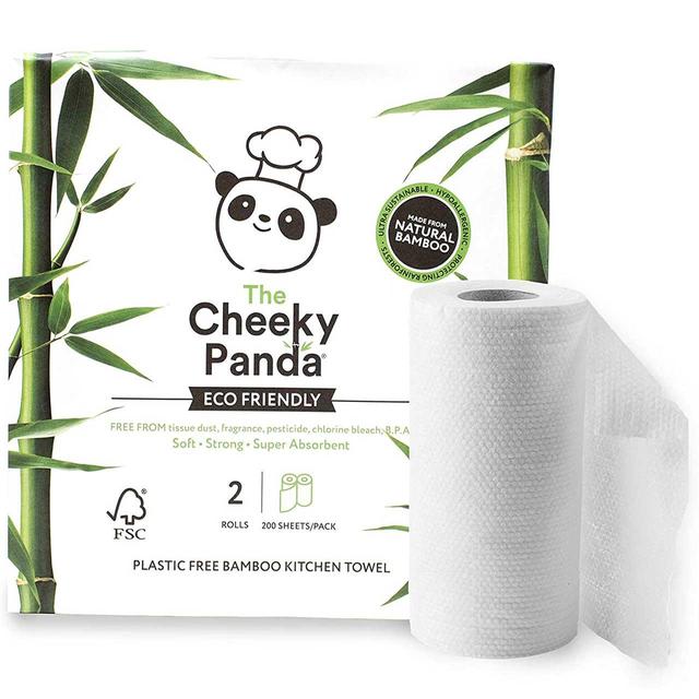 The Cheeky Panda Natural Bamboo Kitchen Rolls, 2 Per Pack