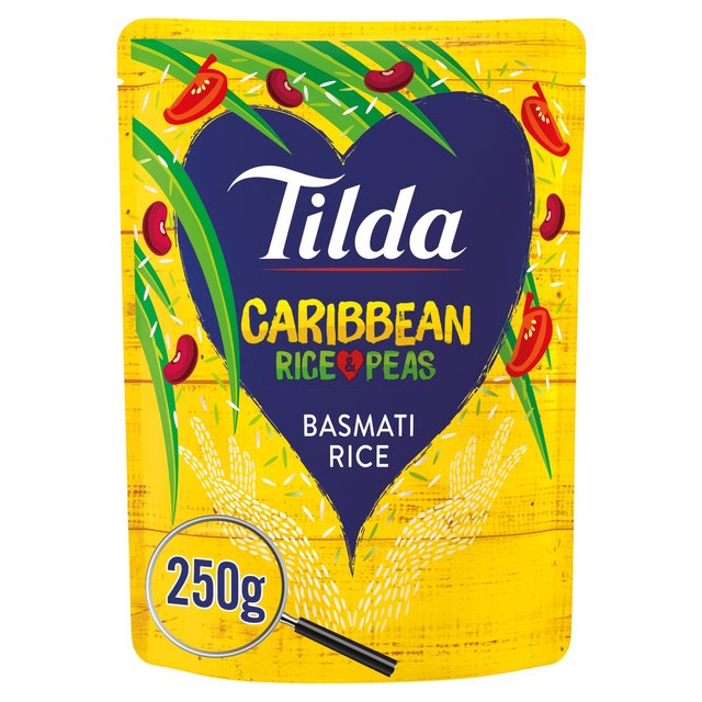 Tilda Microwave Caribbean Rice and Peas Basmati, 250g