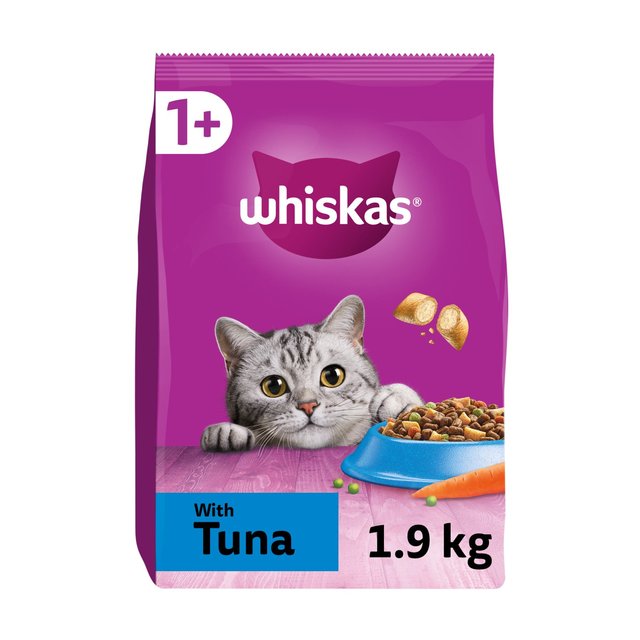 Whiskas 1+ Adult Dry Cat Food With Tuna, 1.9kg