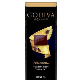 Godiva Pure Dark Chocolate 90% Cocoa Bar | Ocado