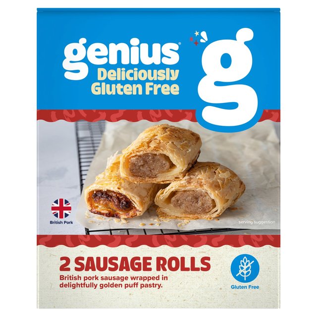 Genius Gluten Free Sausage Rolls, 2 Per Pack
