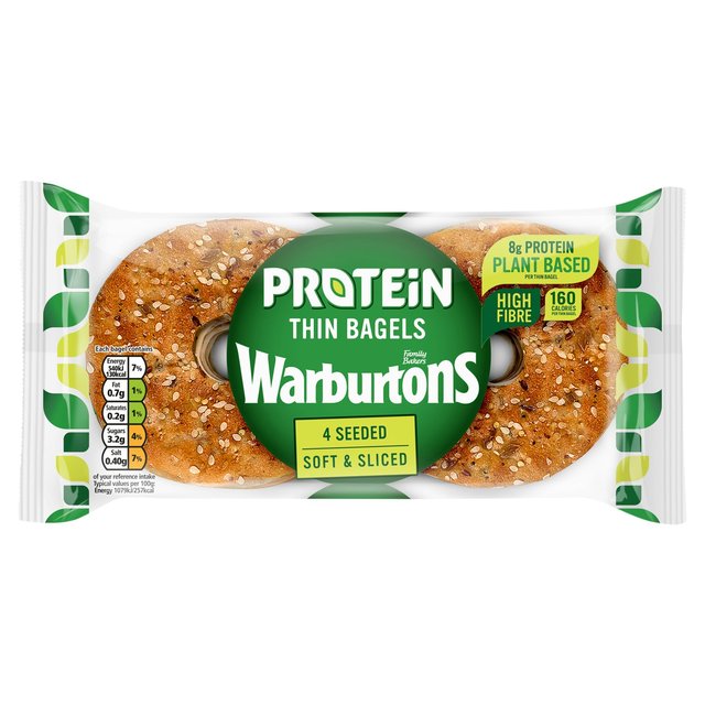 Warburtons Protein Thin Bagels, 4 Per Pack