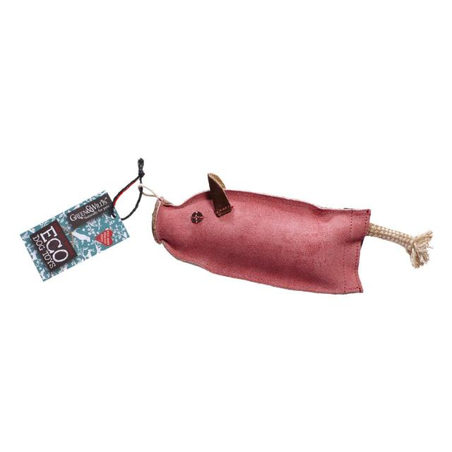 Green & Wilds Peggy the Pig Dog Toy, 30x12cm