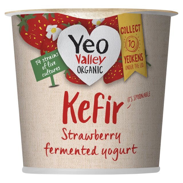 Yeo Valley Organic Kefir Strawberry Yoghurt, 350g