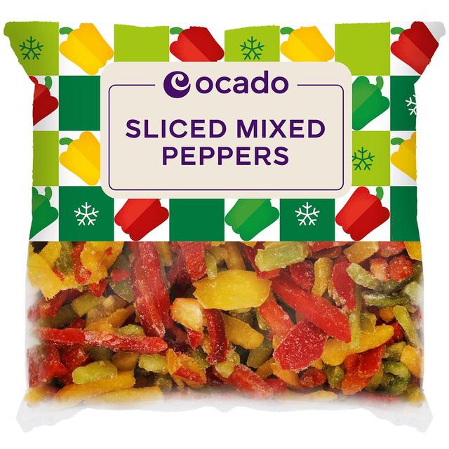 Ocado Frozen Sliced Mixed Peppers, 750g