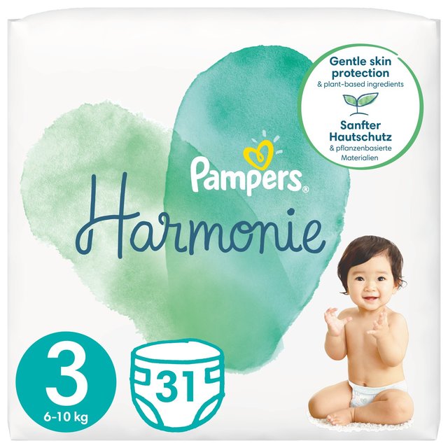 Pampers Harmonie Nappies, Size 3, 6-10kg, Essential Pack