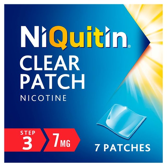 NiQuitin CQ 7mg Clear Patch, Step 3, 7 Per Pack
