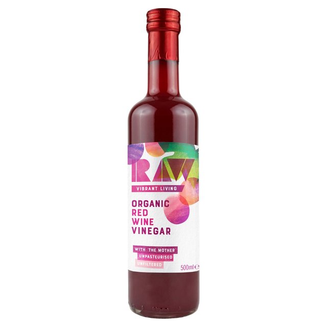 Raw Vibrant Living Organic Red Wine Vinegar With The Mother, 500ml