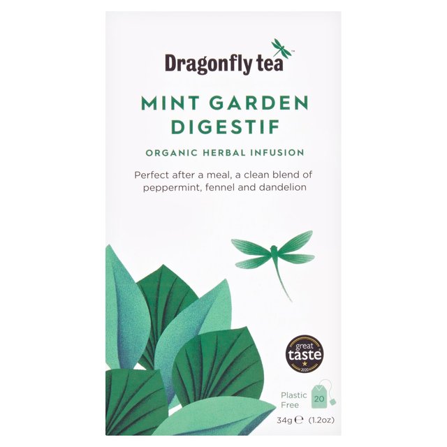 Dragonfly Tea Organic Mint Garden Digestif, 20 Per Pack